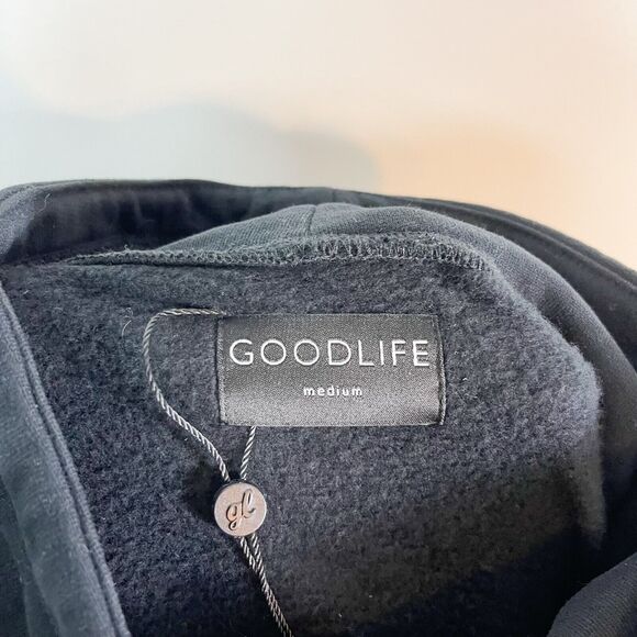 Goodlife NWT Men's Sueded Fleece Funnel Neck Pullover Sweatshirt Black Size M - Picture 5 of 6
